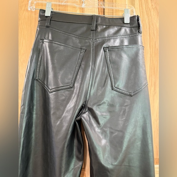 Abercrombie & Fitch 90’s Ultra High Rise Straight Leg Vegan Chic Leather Pants - Picture 11 of 15